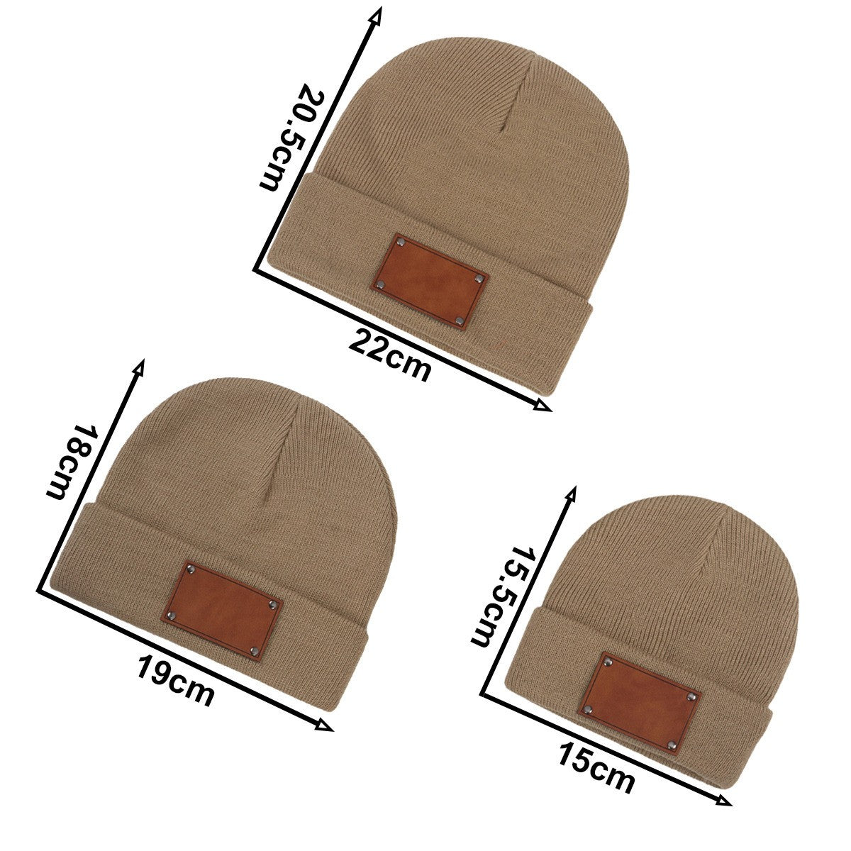 Calivelle Brimless Acrylic Knit Dome Cap for Kids and Adults