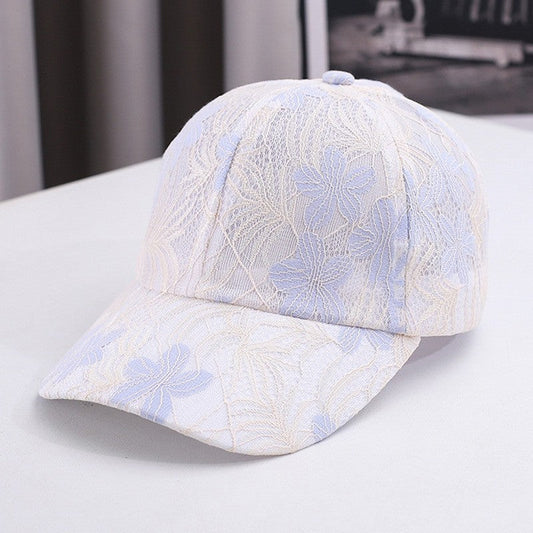 Myrelle Retro Lace Hollow Woven Dome Baseball Cap