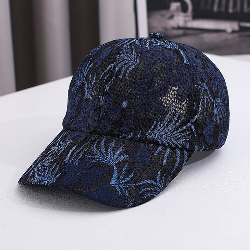 Myrelle Retro Lace Hollow Woven Dome Baseball Cap