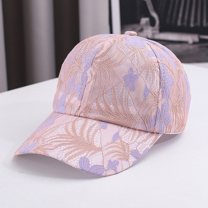 Myrelle Retro Lace Hollow Woven Dome Baseball Cap