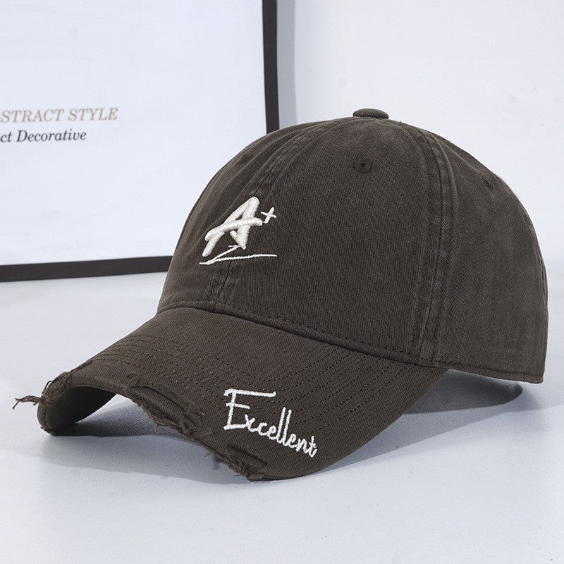 Tivoria Soft Cotton Tie-Dye Baseball Cap with Ripped Detail