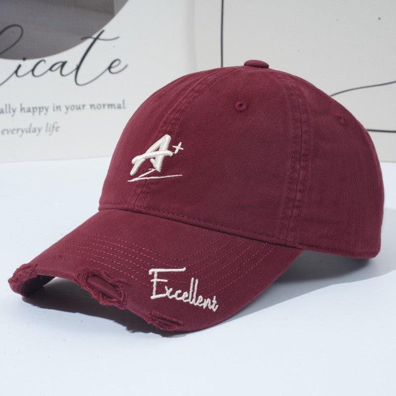 Tivoria Soft Cotton Tie-Dye Baseball Cap with Ripped Detail