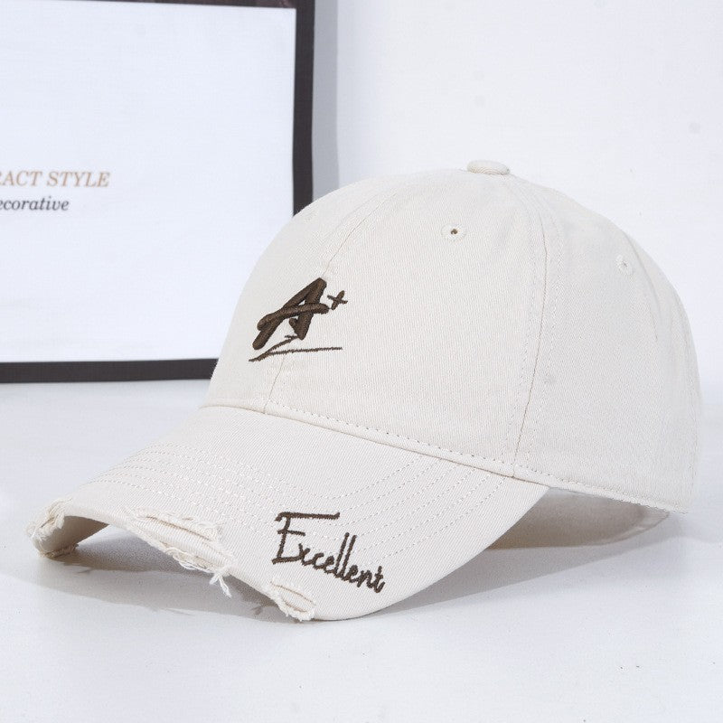 Tivoria Soft Cotton Tie-Dye Baseball Cap with Ripped Detail