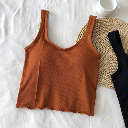 Evelirisse U-Neck Spaghetti Strap Padded Cotton Camisole