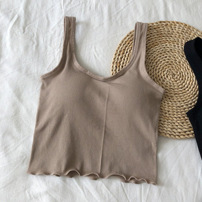 Evelirisse U-Neck Spaghetti Strap Padded Cotton Camisole