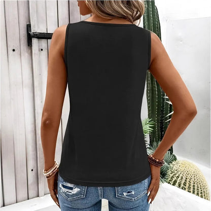 Kryssa Cross-Strap Slim Fit Solid Sling Vest