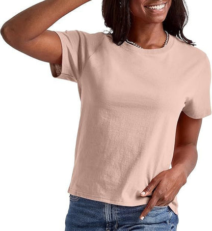 Liorisse Loose Fit Crew Neck Summer Tee for Women