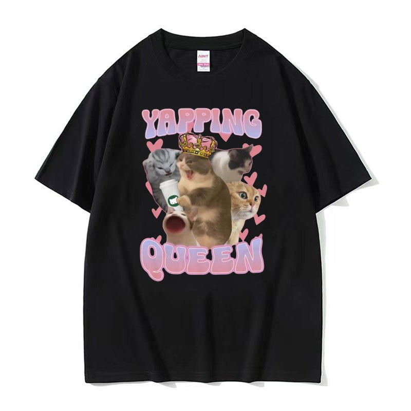 Lorirae Funny Graphic Loose Fit Cotton T-Shirt