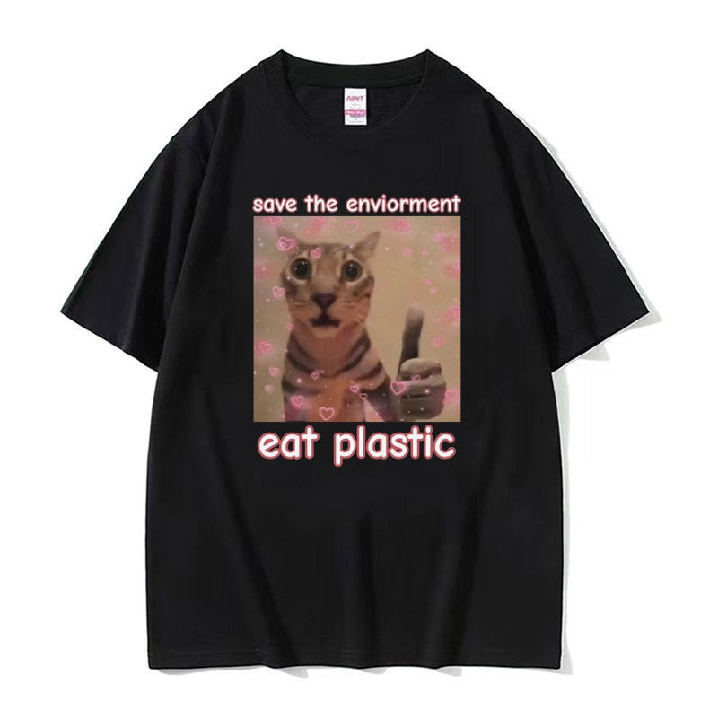 Lorirae Funny Graphic Loose Fit Cotton T-Shirt