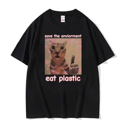 Lorirae Funny Graphic Loose Fit Cotton T-Shirt