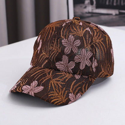 Myrelle Retro Lace Hollow Woven Dome Baseball Cap
