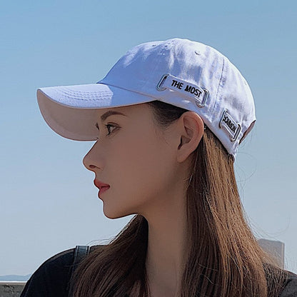 Serenelleh Cotton Dome Sun Hat with Lettering