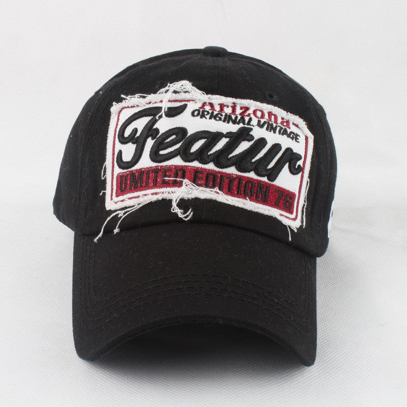 Sylviennea Embroidered Letter Adjustable Peaked Cap