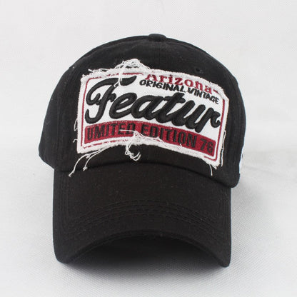 Sylviennea Embroidered Letter Adjustable Peaked Cap