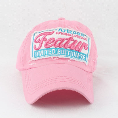 Sylviennea Embroidered Letter Adjustable Peaked Cap