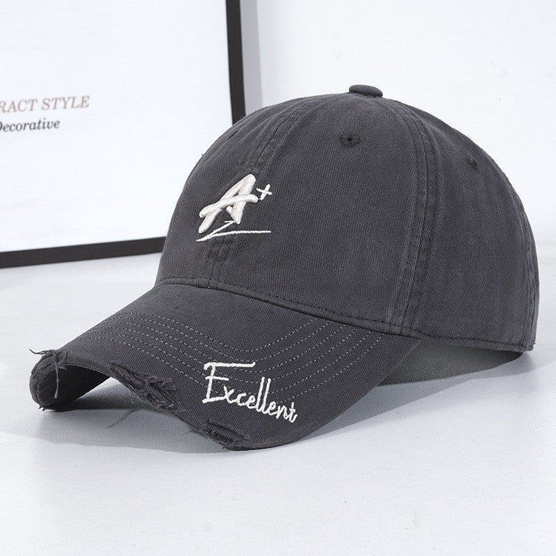 Tivoria Soft Cotton Tie-Dye Baseball Cap with Ripped Detail