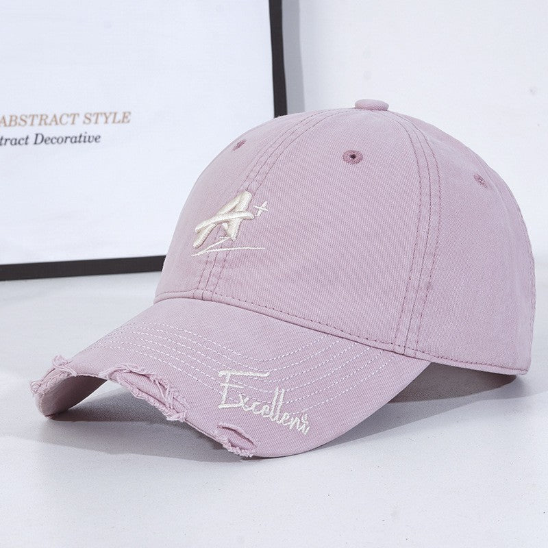 Tivoria Soft Cotton Tie-Dye Baseball Cap with Ripped Detail
