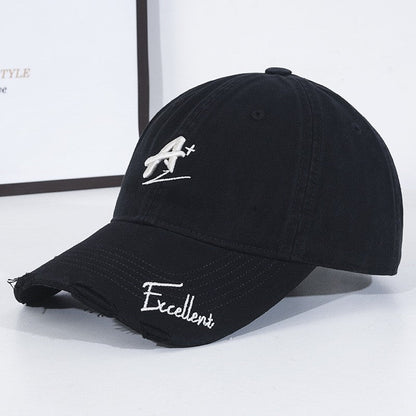 Tivoria Soft Cotton Tie-Dye Baseball Cap with Ripped Detail