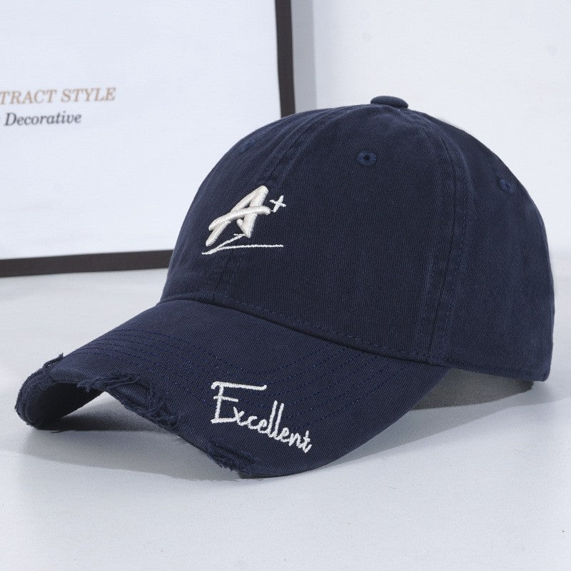 Tivoria Soft Cotton Tie-Dye Baseball Cap with Ripped Detail