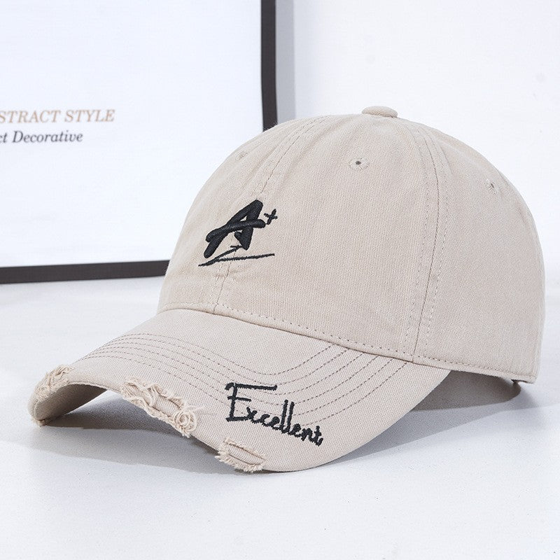 Tivoria Soft Cotton Tie-Dye Baseball Cap with Ripped Detail