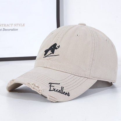 Tivoria Soft Cotton Tie-Dye Baseball Cap with Ripped Detail