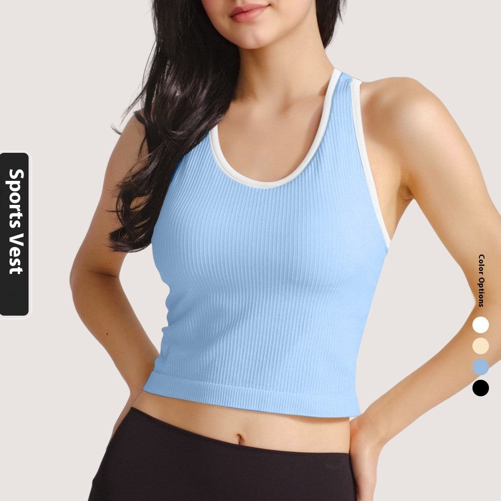 Veylana Quick-Dry Stretch Yoga Vest with Racerback