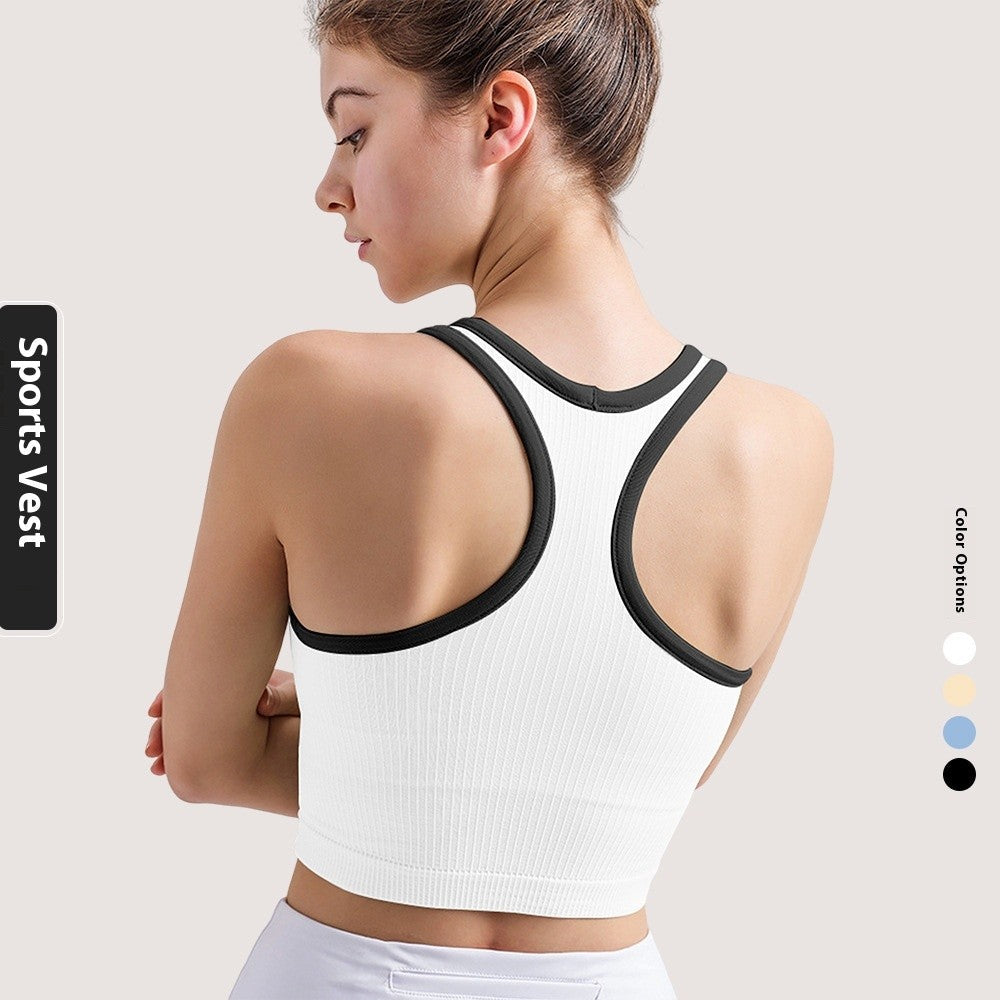Veylana Quick-Dry Stretch Yoga Vest with Racerback
