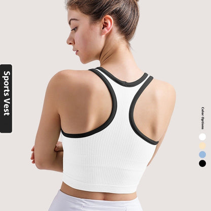 Veylana Quick-Dry Stretch Yoga Vest with Racerback