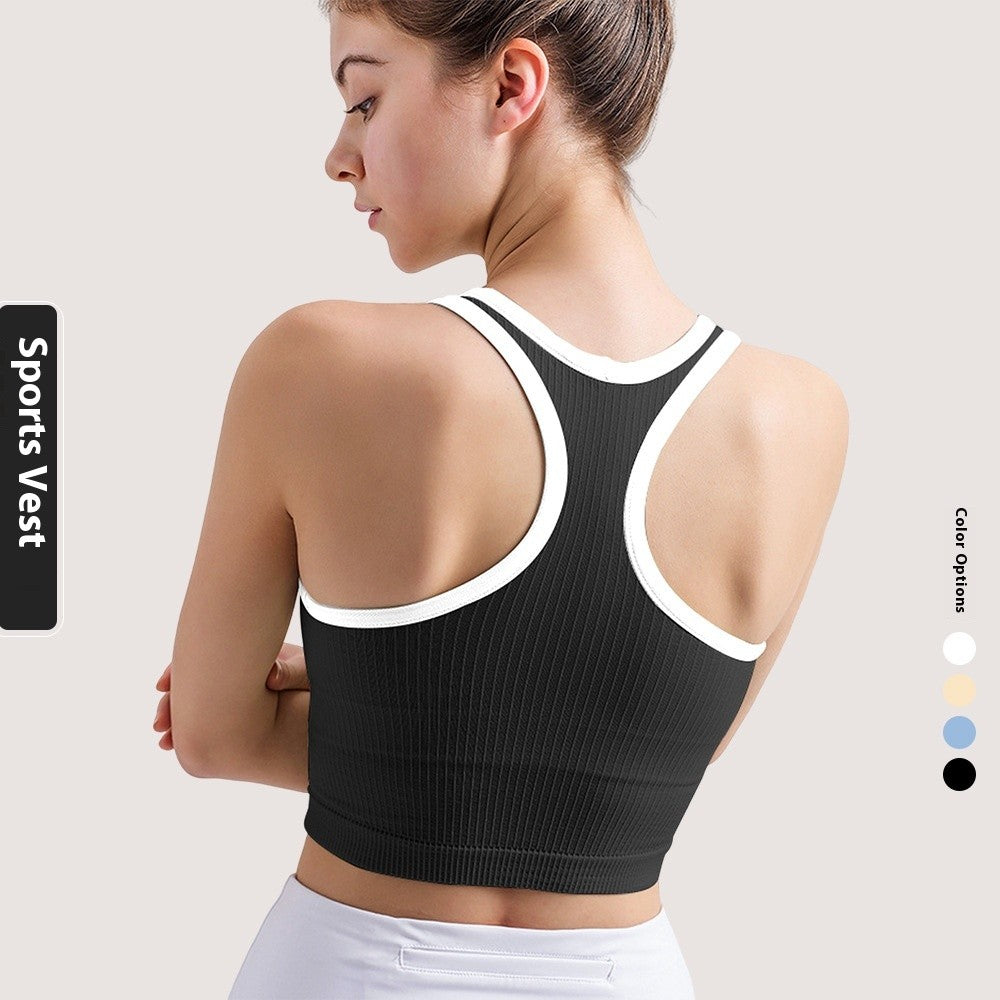 Veylana Quick-Dry Stretch Yoga Vest with Racerback